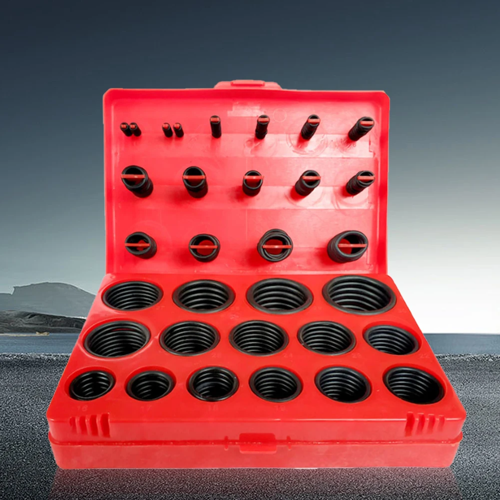 

382Pcs 30 Size O-Ring Assortment Set with Storage Box Seal Ring Assortment Set O-Ring Sealing Washers for Air Or Gas Connections