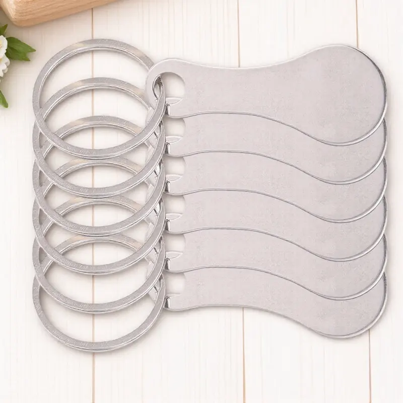 6Pcs Ultra Light Indestructible Shopping Trolley Token Stainless Steel Key Ring Pendant Portable Trolley Remover Daily Essential