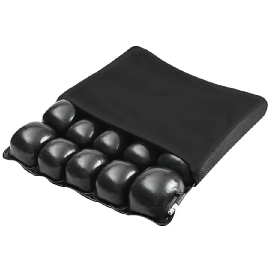 

Подушки для сиденья от пролежней на ягодицах - 17 x 17 дюймов, надувная подушка для инвалидных колясок для снятия давления - надувная воздушная подушка для сиденья