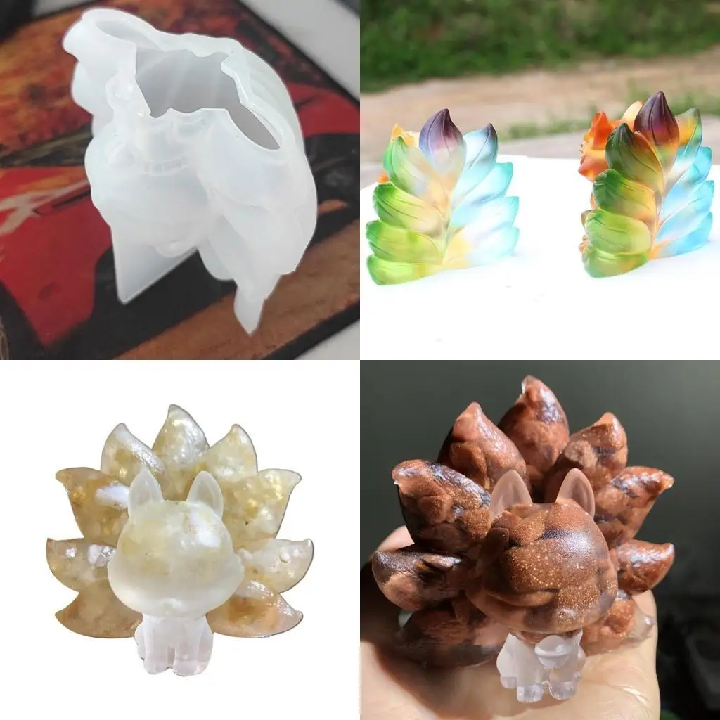 

J78F Handmade Desktop Decoration Resin Casting Mold DIY 3D Animal Ornament Epoxy Mold