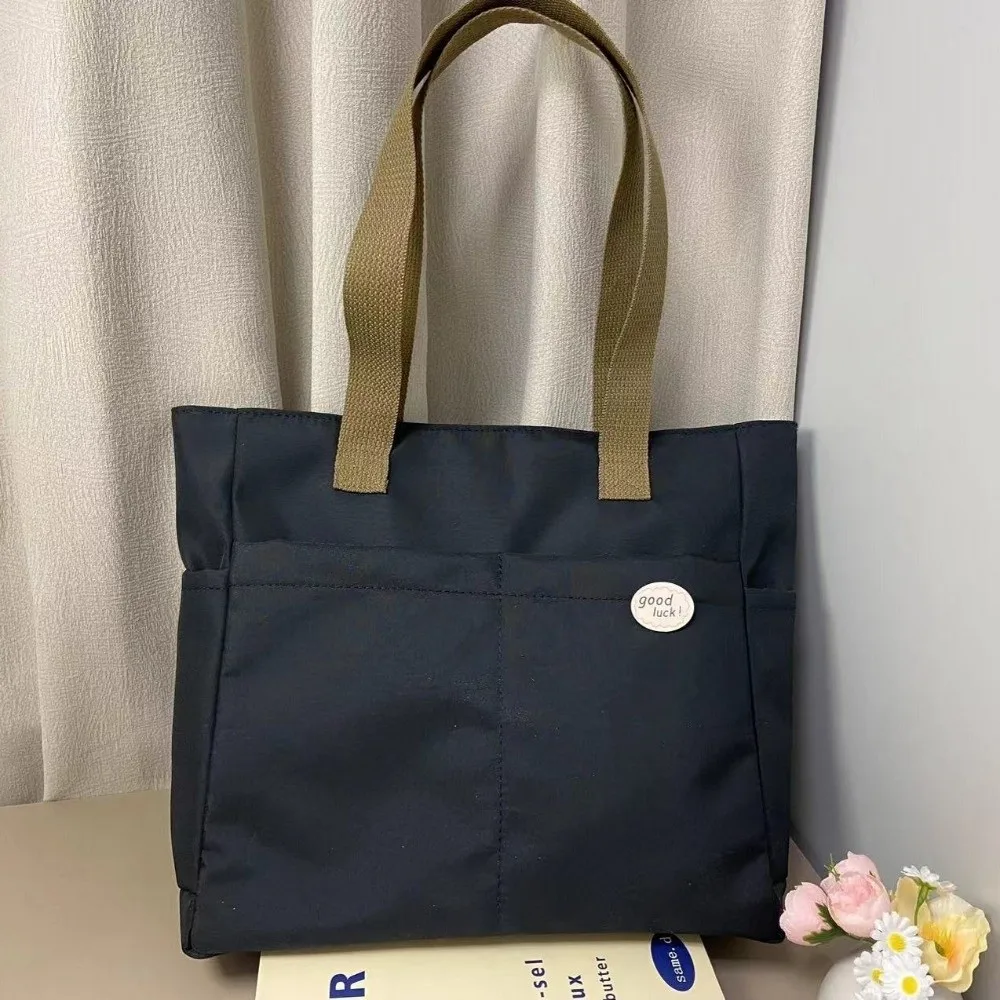 

Универсальная студенческая сумка на плечо из ткани Оксфорд, многослойная портативная сумка на молнии, большая вместительная универсальная сумка на плечо для путешествий