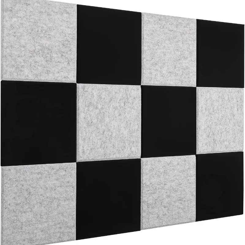 Acoustic Felt Wall Panels Removable Adhesive Tiles for Noise Reduction and Sound Absorption for Office School Home Photo Walls