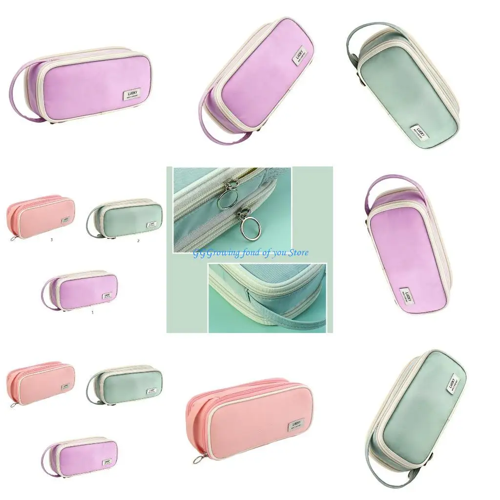 H9EB Large Capacity Pen Case Multifunctional Expandable Compartment Pencil Organizers