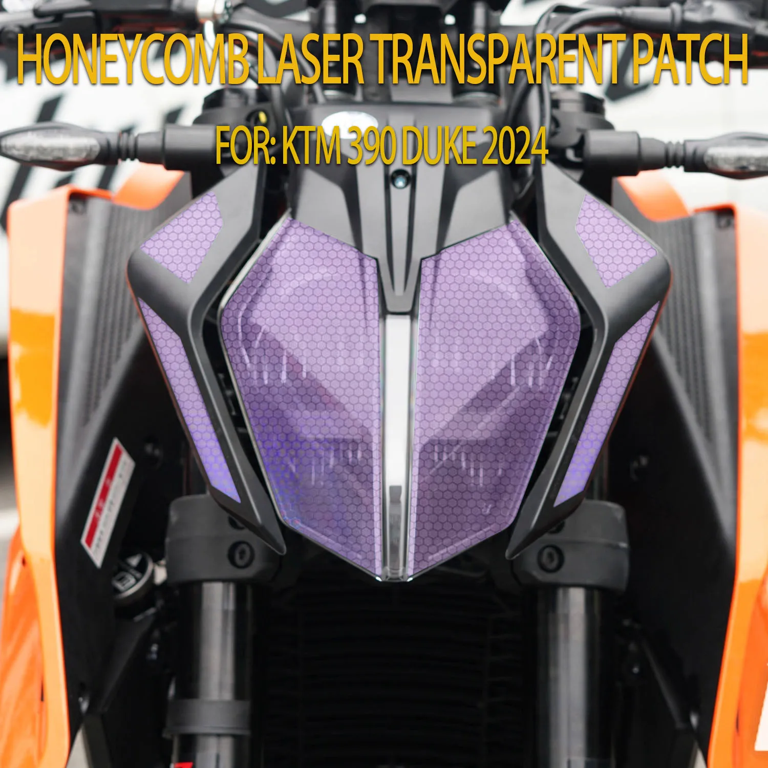 

Для KTM 390 DUKE 2024, декоративная сотовая лазерная защита для фар