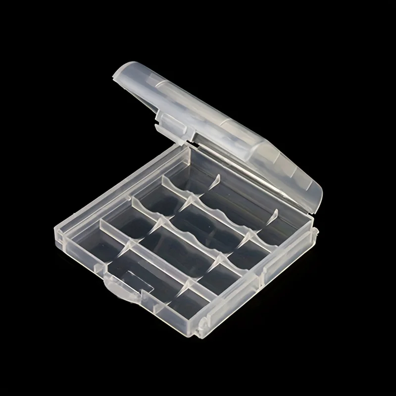 Boîtes de rangement de piles universelles, 2 pièces, pour boîte de rangement en plastique AAA/AA, couvercle pour batterie, conteneur organisateur de batterie Transparent