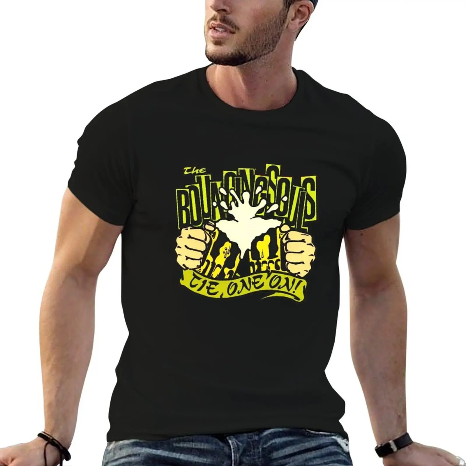 bouncing souls band rock T-Shirt Big Size Crew Neck T-Shirt