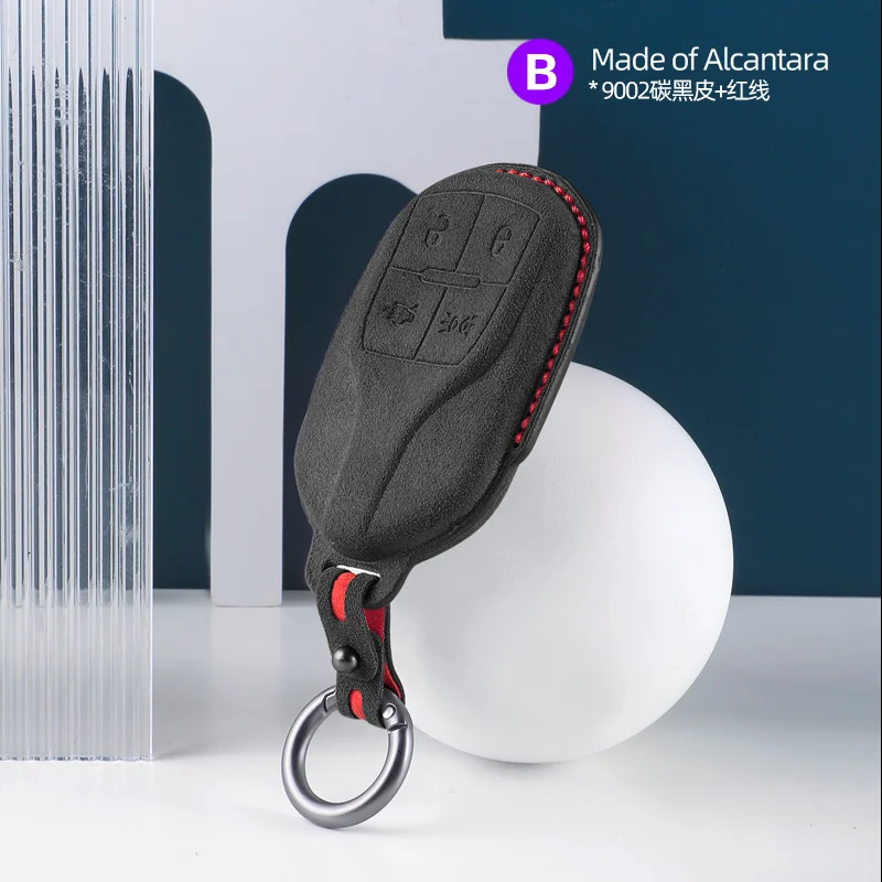 Fob For maserati Levante Ghibli Quattroporte GT Granturism GranCabrio Italy suede car key case cover shell car accessories