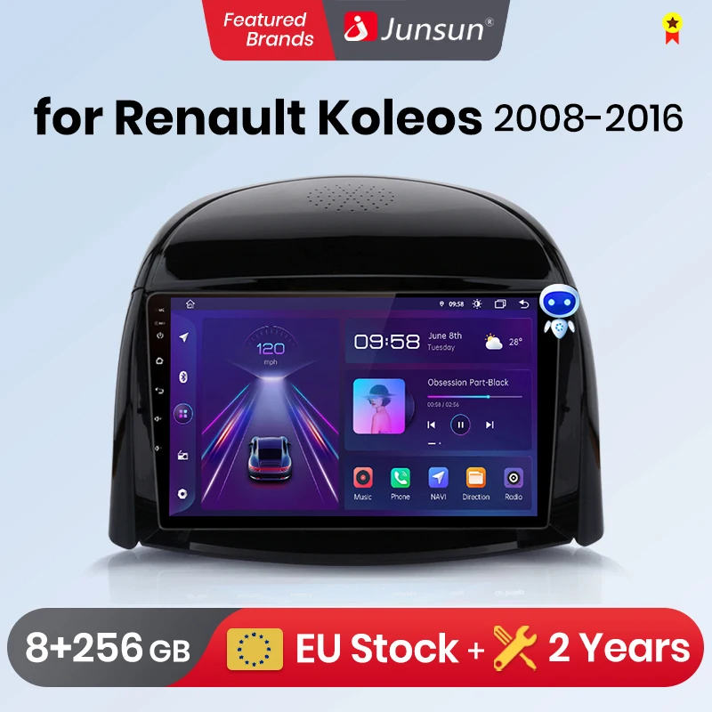 Junsun V1 Plus Car Radio For Renault Koleos 2008 - 2016 wireless CarPlay Android Auto car intelligent systems No 2 din 2din DVD