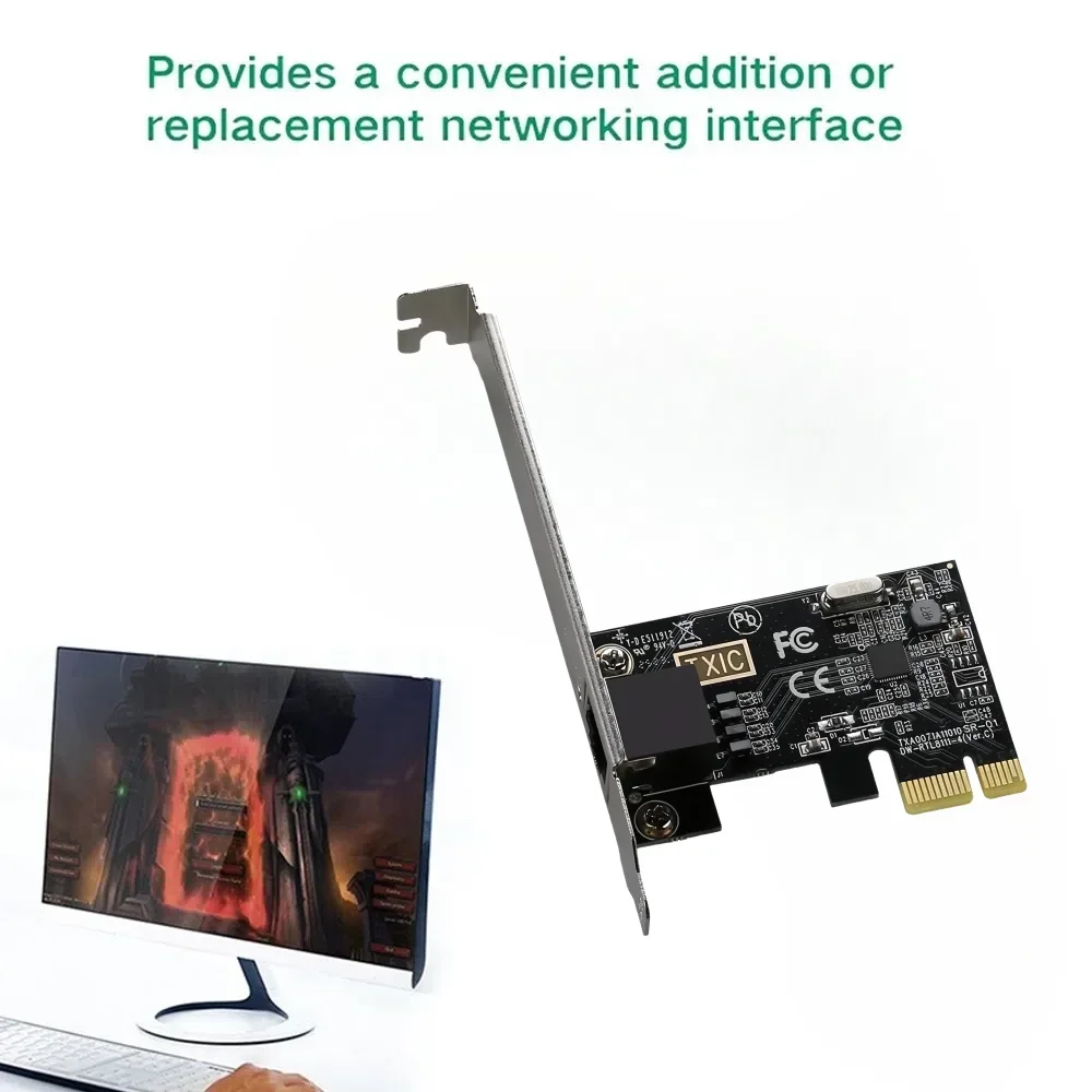 1000Mbps PCIE إلى RJ45 بطاقة الشبكة 10/100/1000Mbps RJ45 PCI Express محول LAN Etherent جيجابت محول PCIe للكمبيوتر المكتبي