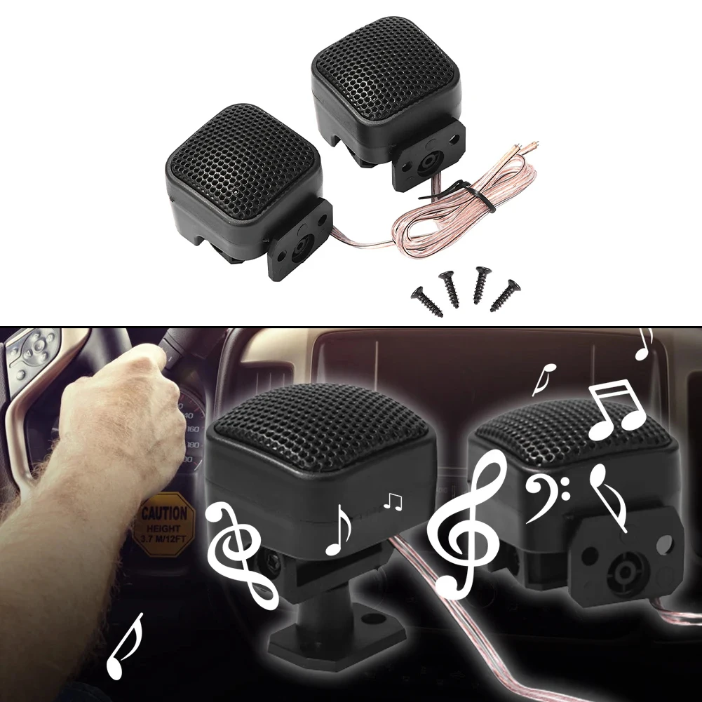 500W Speakers Car Audio Built-in Crossover Magnetic Circuit Type Coil Compact Design Dome Tweeter Audio Enhancement