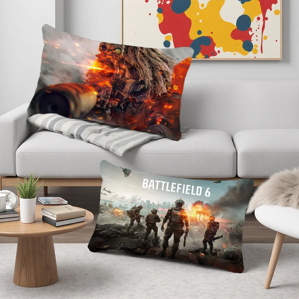 Battlefield 6 New Game Cushion Cover Rectangle Pillow Case Printing Bedside Sofa Room Home Decoration Pillowcase