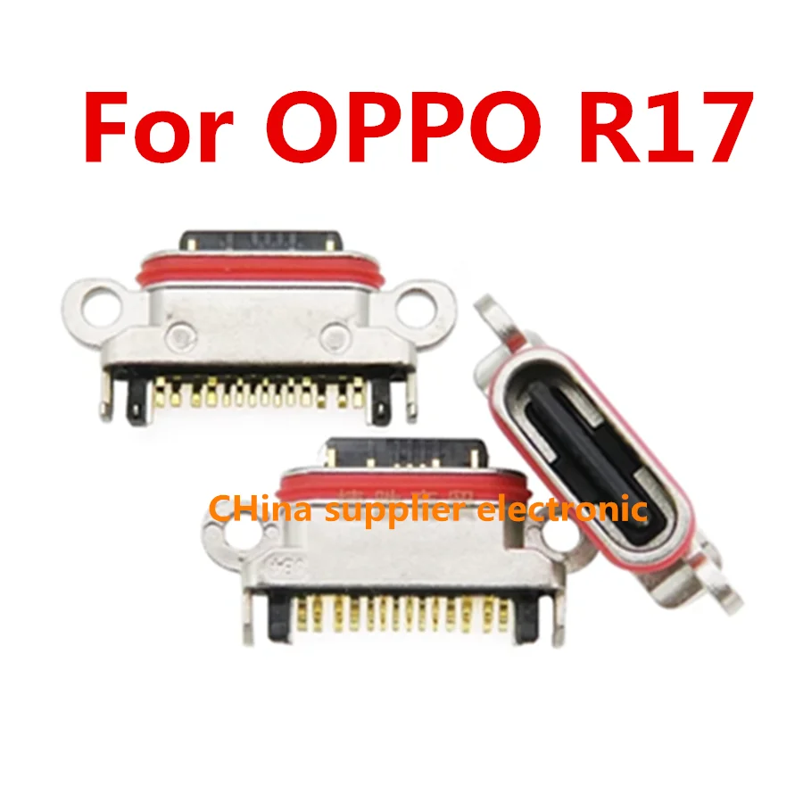 3pcs-50pcs For OPPO R17 Micro USB Jack charging port connector Dock Tail Plug repair parts