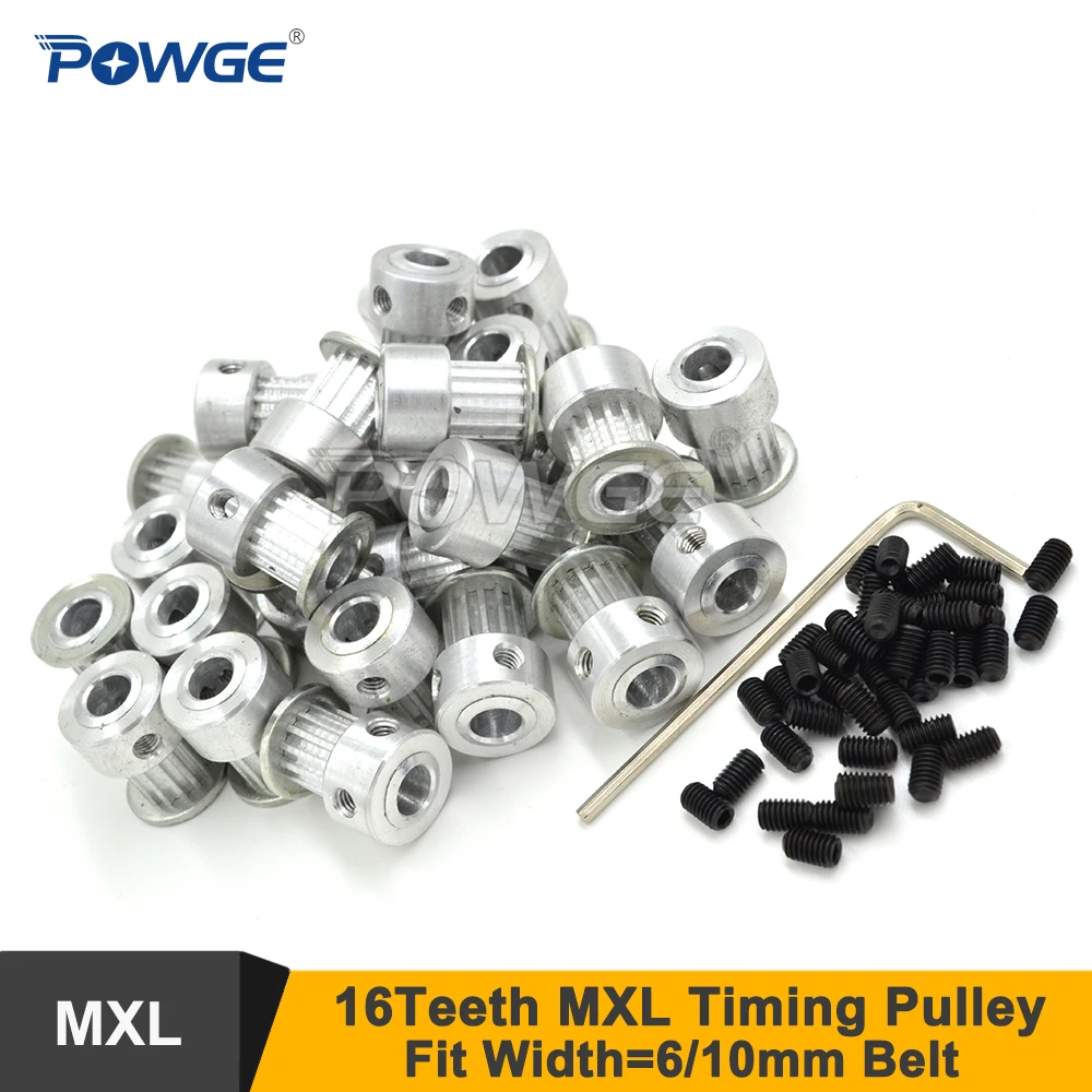 

POWGE 16 зубьев MXL, диаметр шкива 4/5/6/6,35 мм для W = 6/10 мм, синхронный ремень MXL, 16 зубьев, шкив MXL, 16-MXL