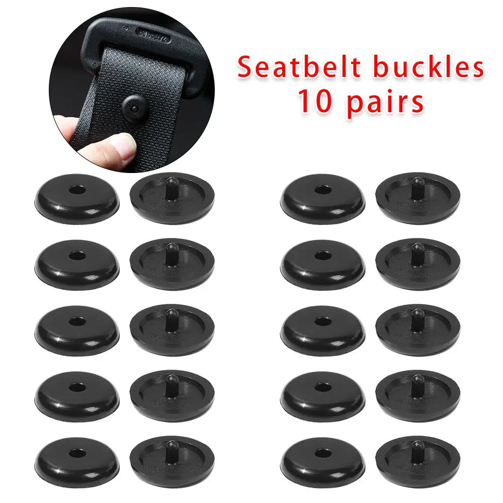

10PCS Car Rivet Stopper Adjuster Buckle Clips Fastener Seatbelt Retainer Seat Belt Stop Button