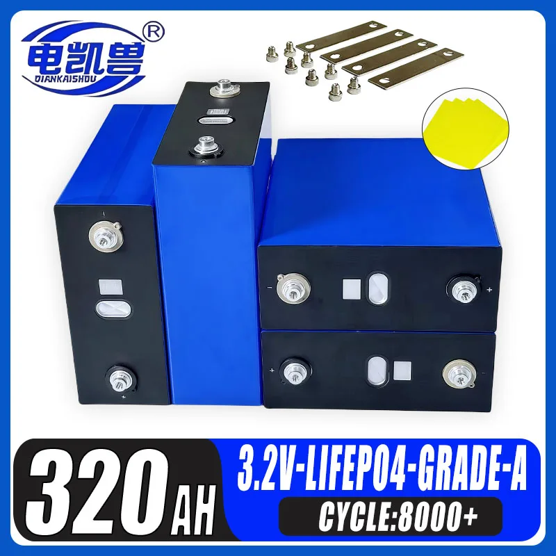 

Класс A 3,2 В 320 Ач Lifepo4 8000 цикл перезаряжаемая батарея литий-железо-фосфатная дорожная солнечная батарея для кемперов на колесах 12 В 24 В