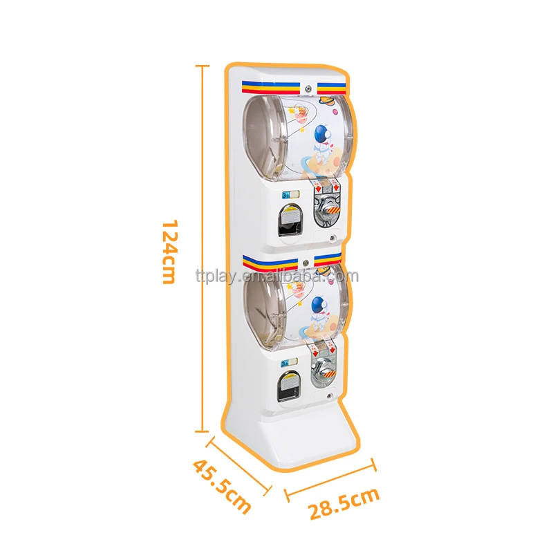 Cheap Transparent Gashapon Machine Interactive 45 75mm C/apsule Toy Vending Machine Modern White Design for Entertainment Center