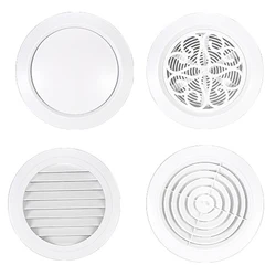 Adjustable Air Ventilation Grill Outlet Cover Round Ducting Ceiling Wall Hole Air Vent Grille Louver Air Outlet Fresh System