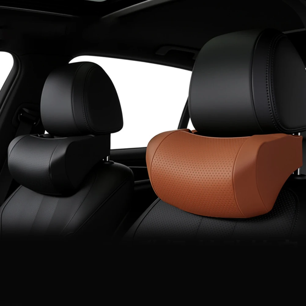 Hidden Storage Neck Pillow Neck Pillow Black Car Neck Pillow Skin-friendly Materials For Driving For Car Headrests