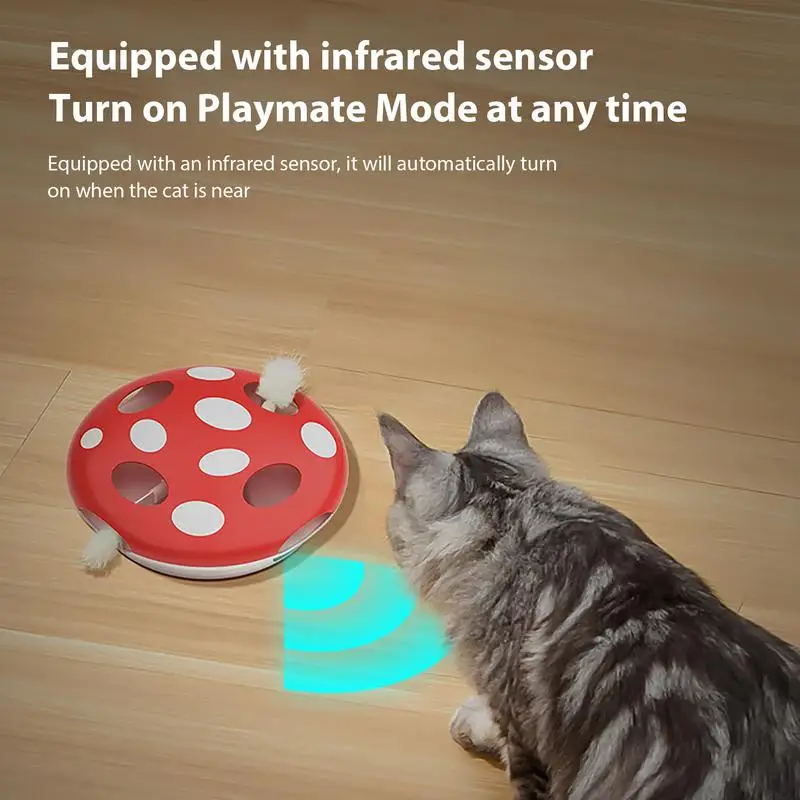 

Interactive Cat Toy Electric Cat Automatic Motion Sensing Toy With 7 Holes Pet Teasing Accessories For Playing Exploring Chasing