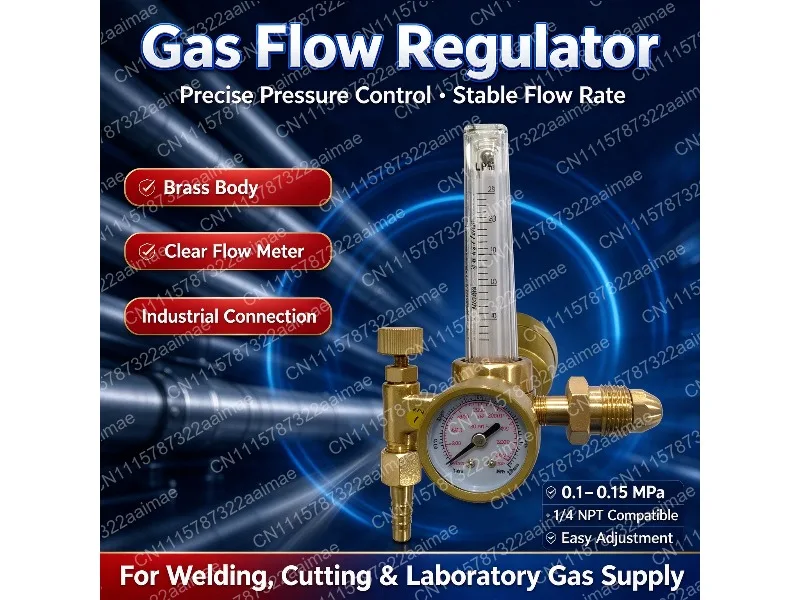 CO2 Argon Gas Regulator CGA580 Pressure Reducing Valve Full Brass for TIG Welding