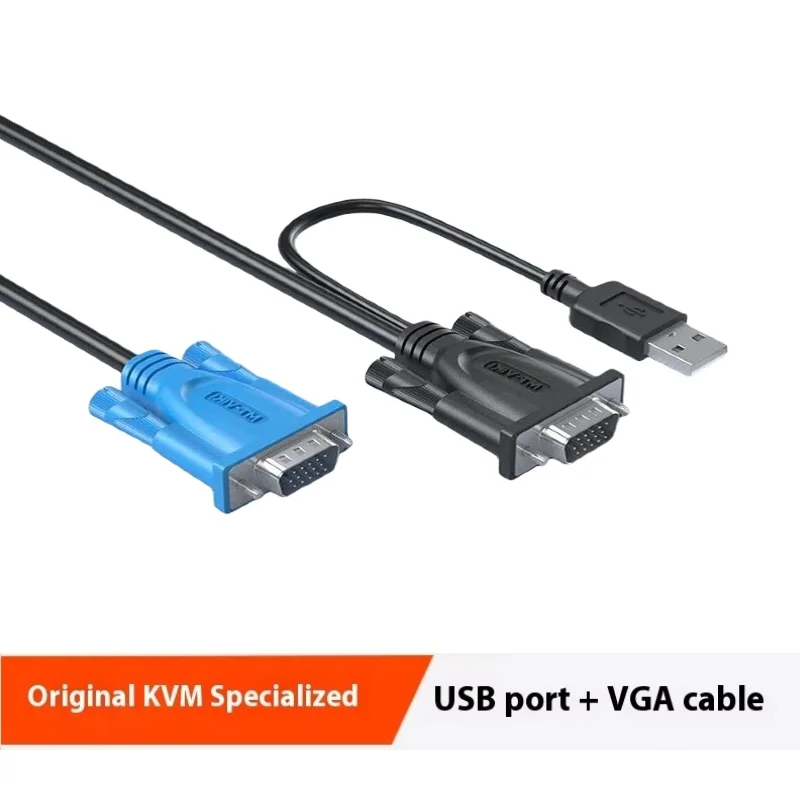 Cable de cabecera KVM VGA a VGA + Cable de suspensión USB 1,5 m 3m 5m transmisión de súper señal transmisión sin pérdidas súper blindado
