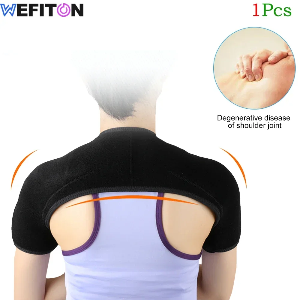 1Pcs Double Shoulder Brace - for Torn Rotator Cuff Support,Bursitis,Neoprene Shoulder Compression Sleeve Wrap for Sleeping Sport