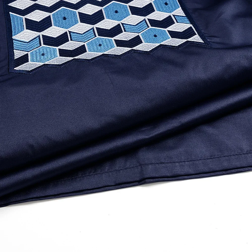 3 Piece African Clothes for Men Dashiki Tradition Outfit Robe Embroidery Tops Pants Suits Bazin Muslim Wedding Party Clothing