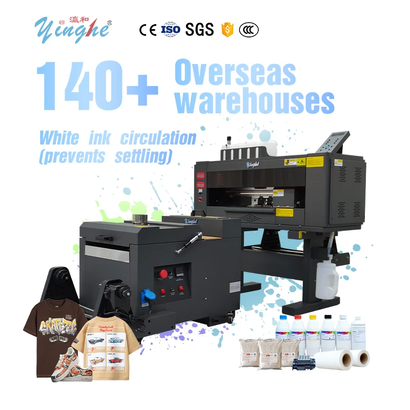 DTF Printer A3 XP600 Printhead with Powder Shaker for Clothes Heat Transfer Imprimante DTF Yinghe Design Direct to the Pet Film