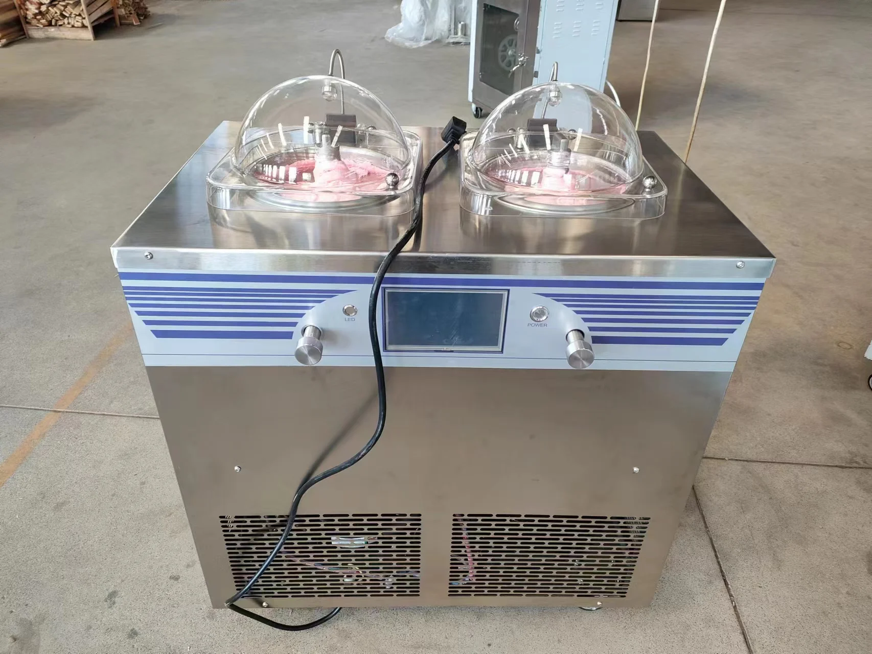 

Mvckyi 45L/H Double Cylinders Continuous Churning batch freezer/Gelato display showcase/Hard ice cream machine