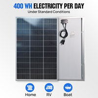 100W 200W Solar Panel 18V Rigid Glass Photovoltaic Panel Monocrystaillne Solar Cell For 12V/24V Battery Charger RV Boat Car