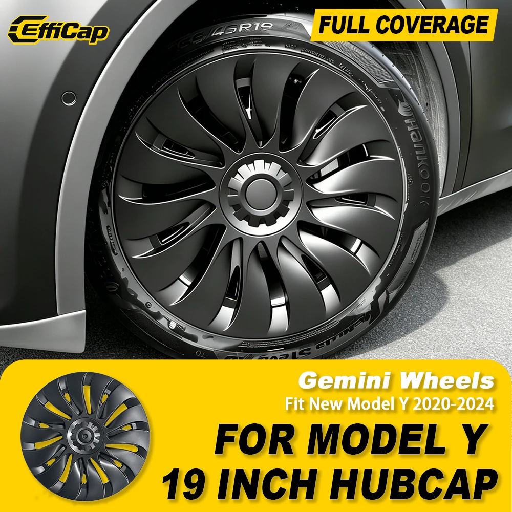 

For Tesla Model Y Hub cap 4PCS 19 Inch HubCap Automobile Replacemen Performance Wheel Caps AWD Full Rim Cover Accessories 2024