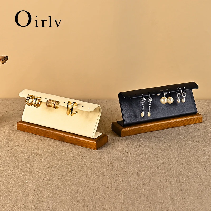 

Oirlv Wooden Earring Display Stand Jewelry Showcase Display Holder Earring Organizer Stand for Selling Earring Jewelry Organizer