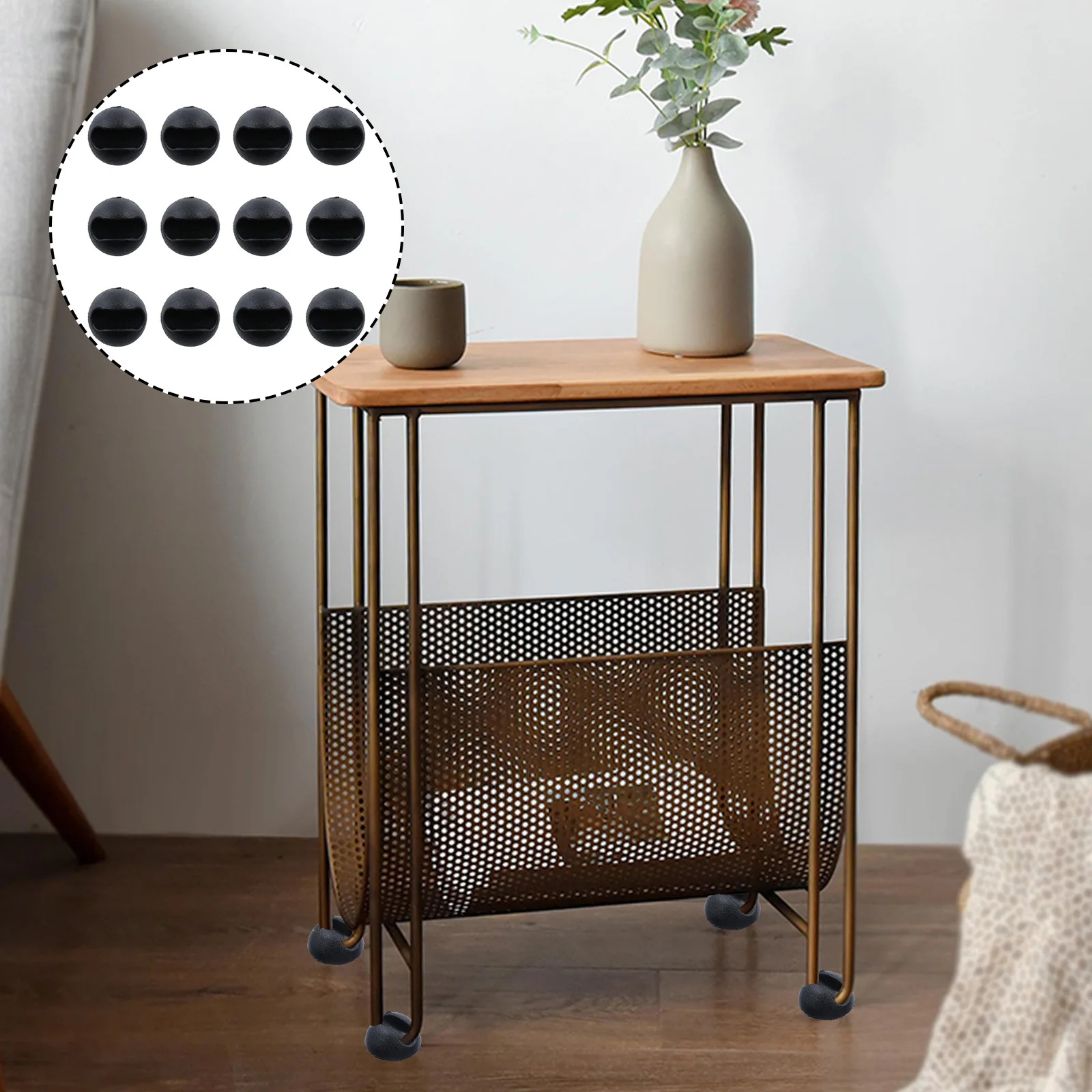 

12pcs Anti-Slip Chair Feet Caps Silicone Furniture Footpad For Hardwood Tile Floors Chair Leg Protectors Table Feet Covers