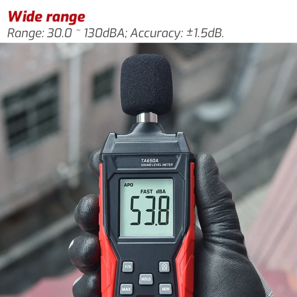 

Анализатор уровня шума TA650A с A-взвешиванием и частотой дискретизации 2 образца в секунду для мониторинга звука в реальном времени