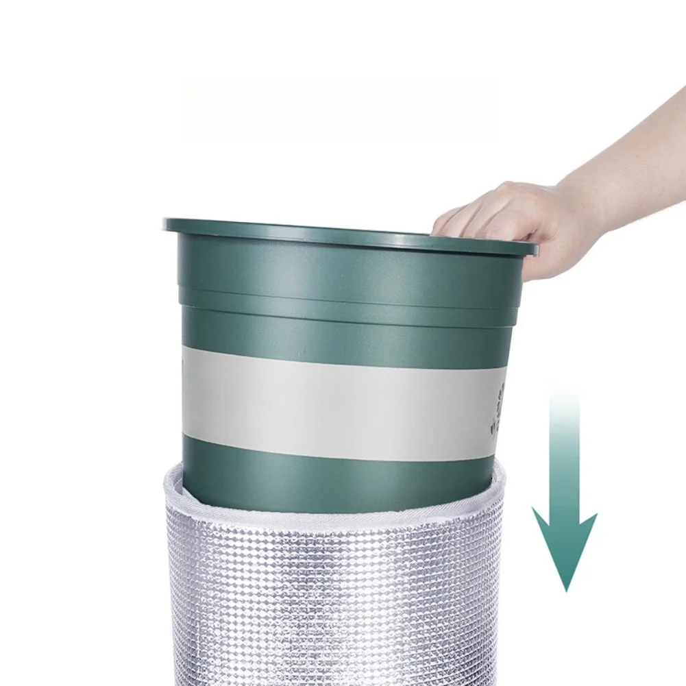 Set of 5 Double Layer Thermal Pot Covers with Insulation Film for Effective Plant Frost Protection and Heat Reflection