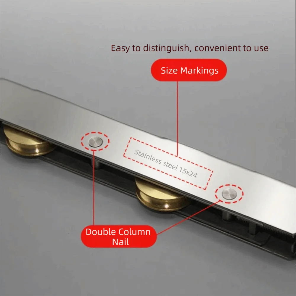 Stainless Steel Door Sliding Roller Double Copper Wheel Bearing Rollers Slot Wheel Silent Window Pulley