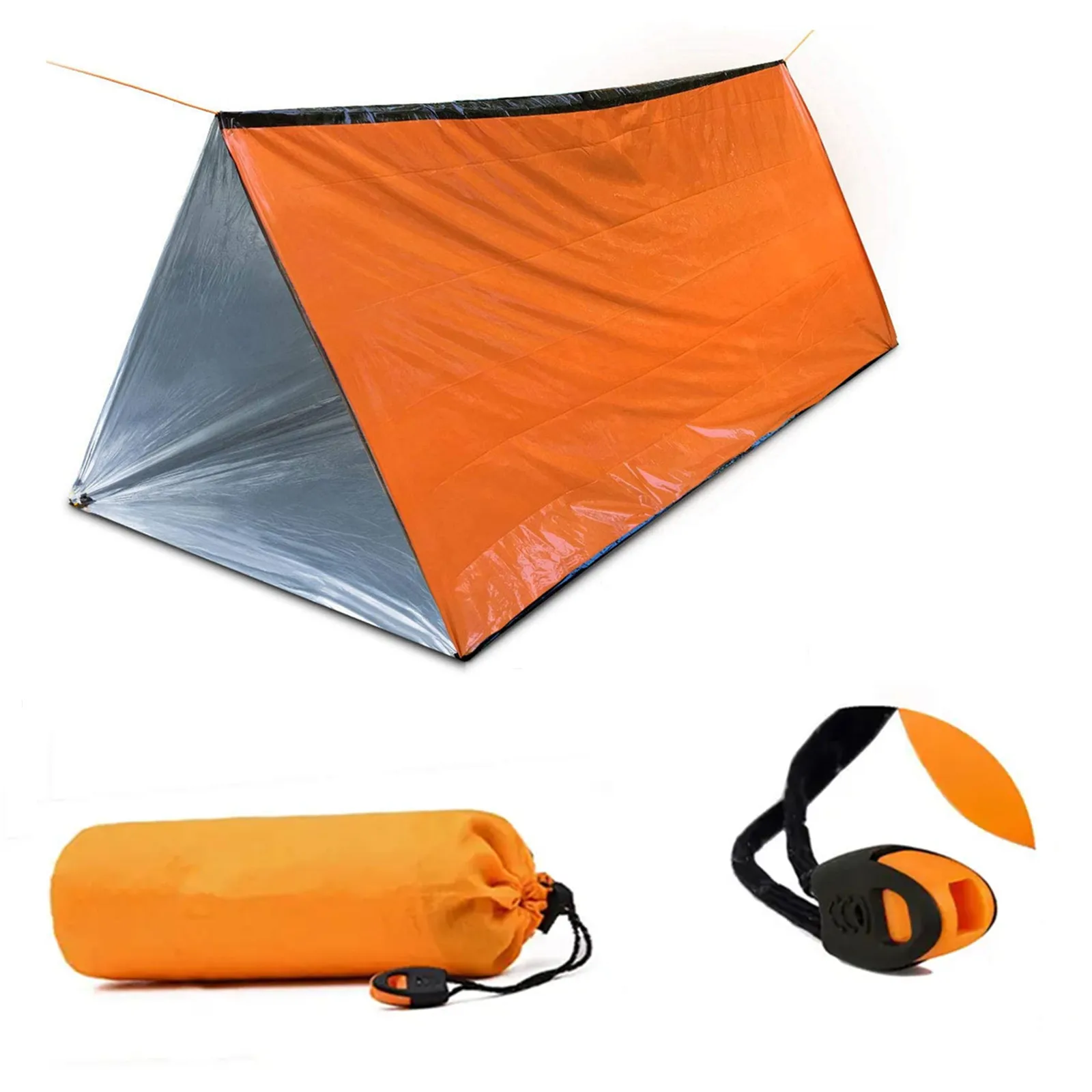 Portable First Aid Tent for 2 People - Waterproof, Windproof Emergency Shelter with Mylar Blanket - Ideal for Camping