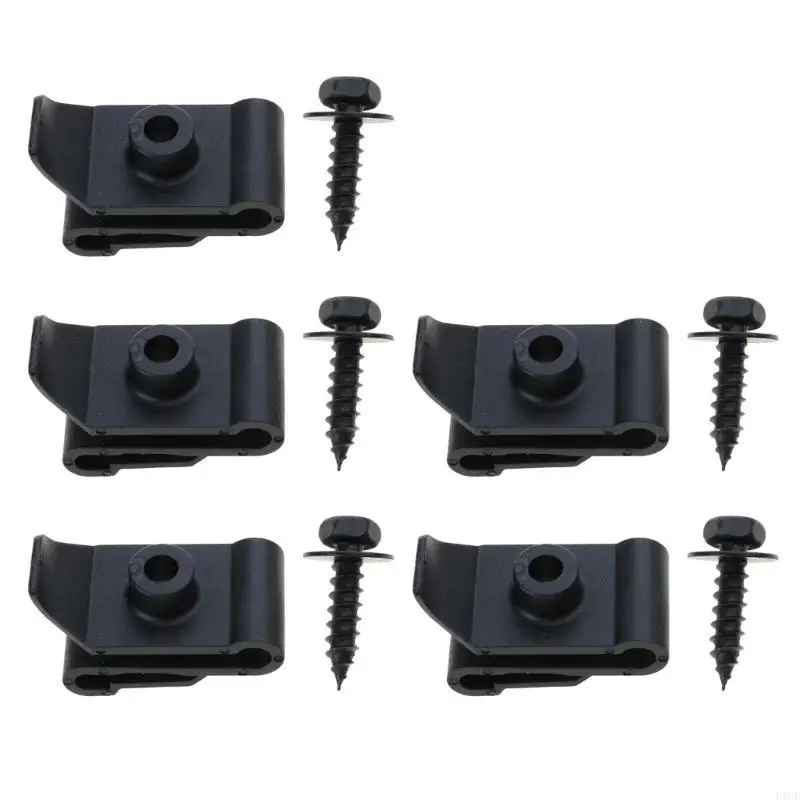 F1CF 5/10Pcs Universal Metal Engine Under Covers Body Bolts Bumper and Metal Trim Panel Spring Clip Auto Car
