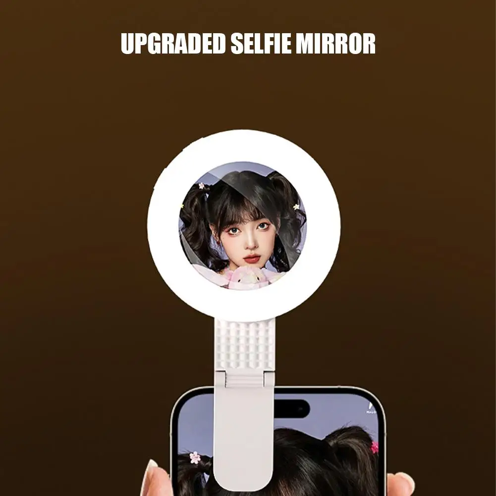 Mobile Phone Back Selfie Mirror Magic Net Red Live Fill Light Convenient Selfie Beauty Two In One Accessories