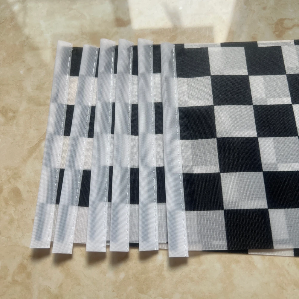 Black and White Chequered F1 Racing Flag 14x21cm，High Quality Checkered Flag Hand Signal Flags view 6