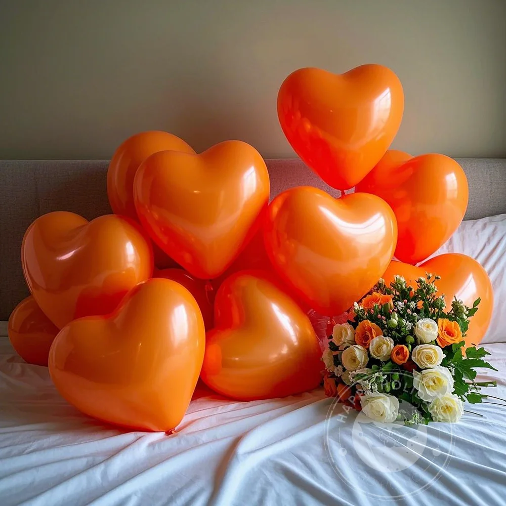 20/50/100 Stück 25,4 cm Herz-Luftballons für Hochzeitsdekoration, Mädchen-Geburtstagsfeier, Latexballons, 2,2 g, weiß, rosa, rot, Liebesballon – Detail 4