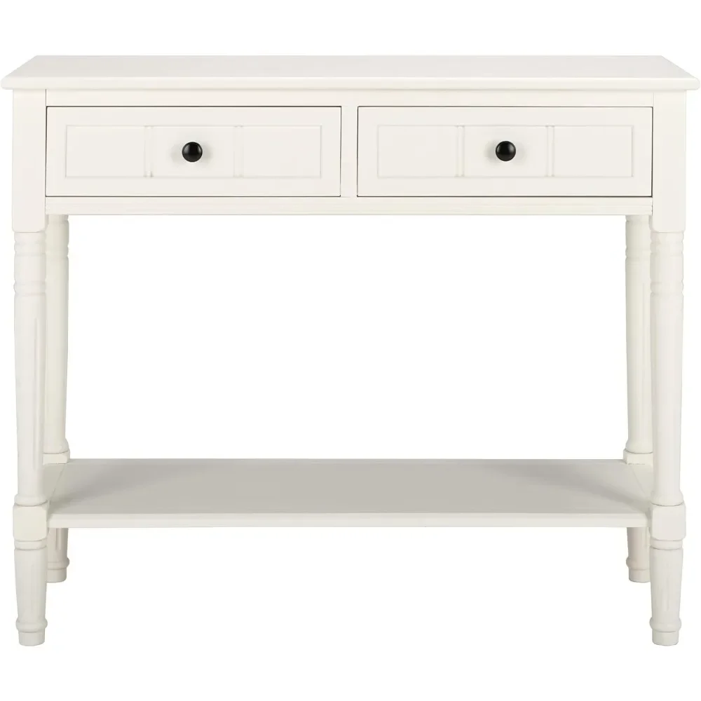 american homes collection samantha distressed/cream 2-drawer console table