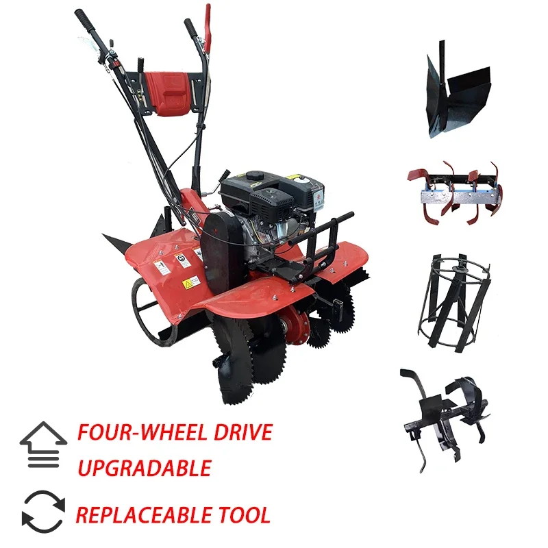 

2023 New 186F 9HP Engine Multifunctional walking tractor Micro Power Rotary Tiller Cultivator for Home Farm