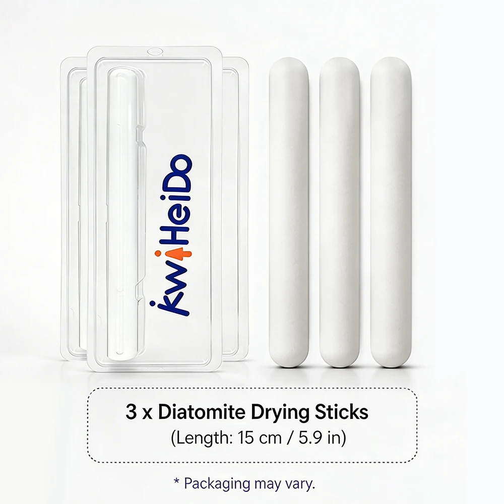 

3Pcs Diatomite Drying Sticks, Reusable Moisture Absorber Rods for Narrow Spaces, 15cm Quick Drying Care Accessories, US Stock Fa