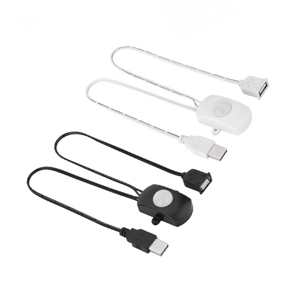 Interruptor de Sensor de movimiento PIR USB 5A DC 5-24V cuerpo infrarrojo Detector inteligente interruptor para tira de luz LED automático
