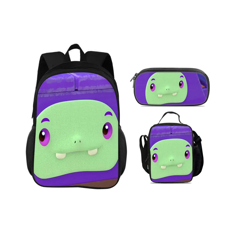 Abby Hatcher backpack, pencil case, ice pack, 3Pcs Set, new cartoon print, best birthday gift for boys and girls going to school