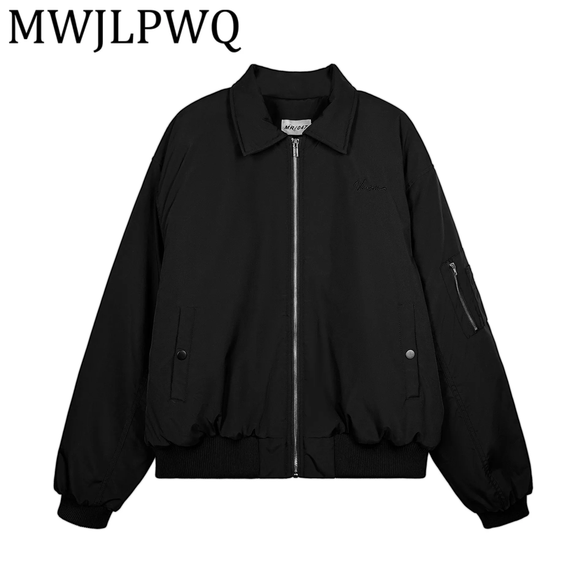 

MWJLPWQ модная весна-осень 2021, новая американская уличная куртка, мужская шикарная куртка с длинными рукавами и лацканами, простое универсальное повседневное пальто 21506