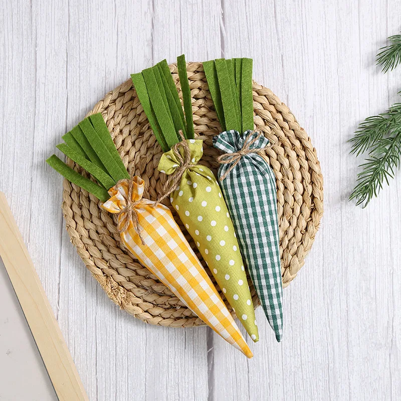 

2/6/10PCS Fabric Easter Carrots Ornaments for Easter DIY Party Hanging Home Decor Kids Easter Party Crafts Decoration Supplies