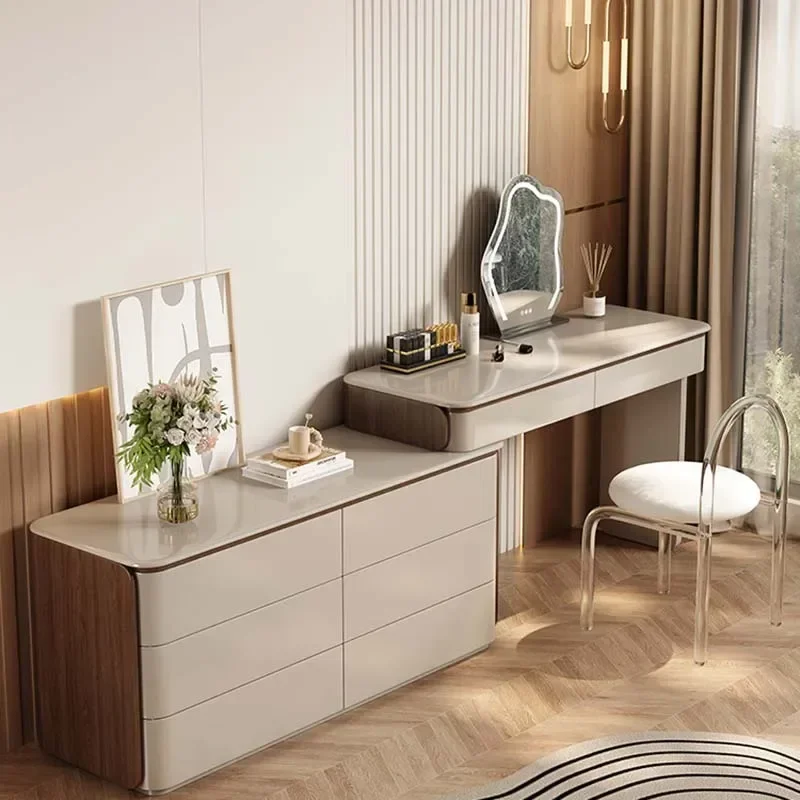 Nordic Desings Bedroom Dresser Organizer Luxury Wooden Drawer Dressing Table Storage Women Tocador Maquillaje Dresser Furniture