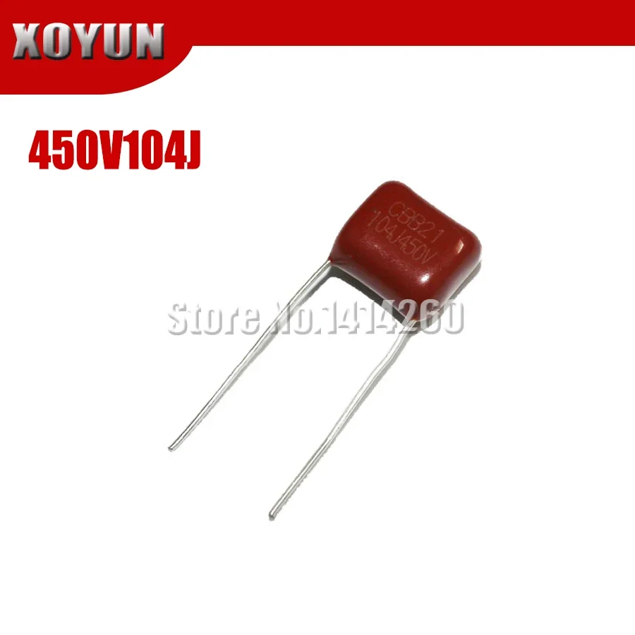 

10 шт./лот CBB 450V104J 450V100NF 450V0.1UF шаг 10 мм 104J 450V CBB полипропиленовый пленочный конденсатор